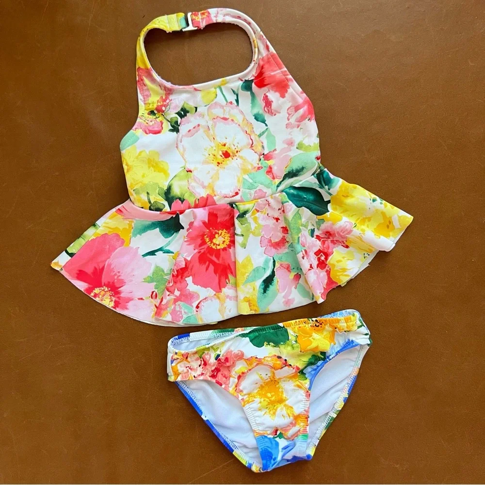 RALPH LAUREN Baby Floral Halter & Bikini Set, 9mo